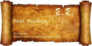 Redl Rozália névjegykártya